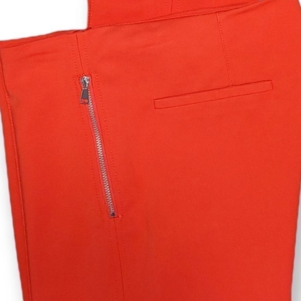 Zara Basic Trendy bright red pull on zipper pockets skinny leg versatile pants - Picture 2 of 7